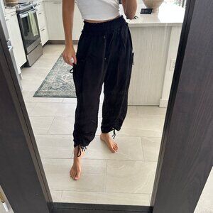 Free People Black Parachute Pants